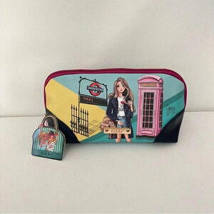 Nikky By Nicole Lee Large Oval Makeup Pouch Cosmetic Bag Miss Your Call